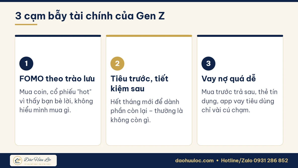 3 cạm bẫy tài chính Gen Z