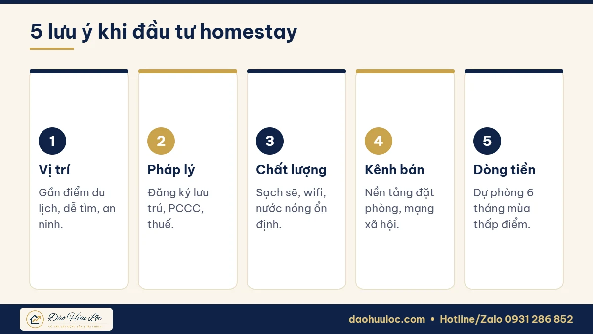 5 lưu ý khi đầu tư homestay