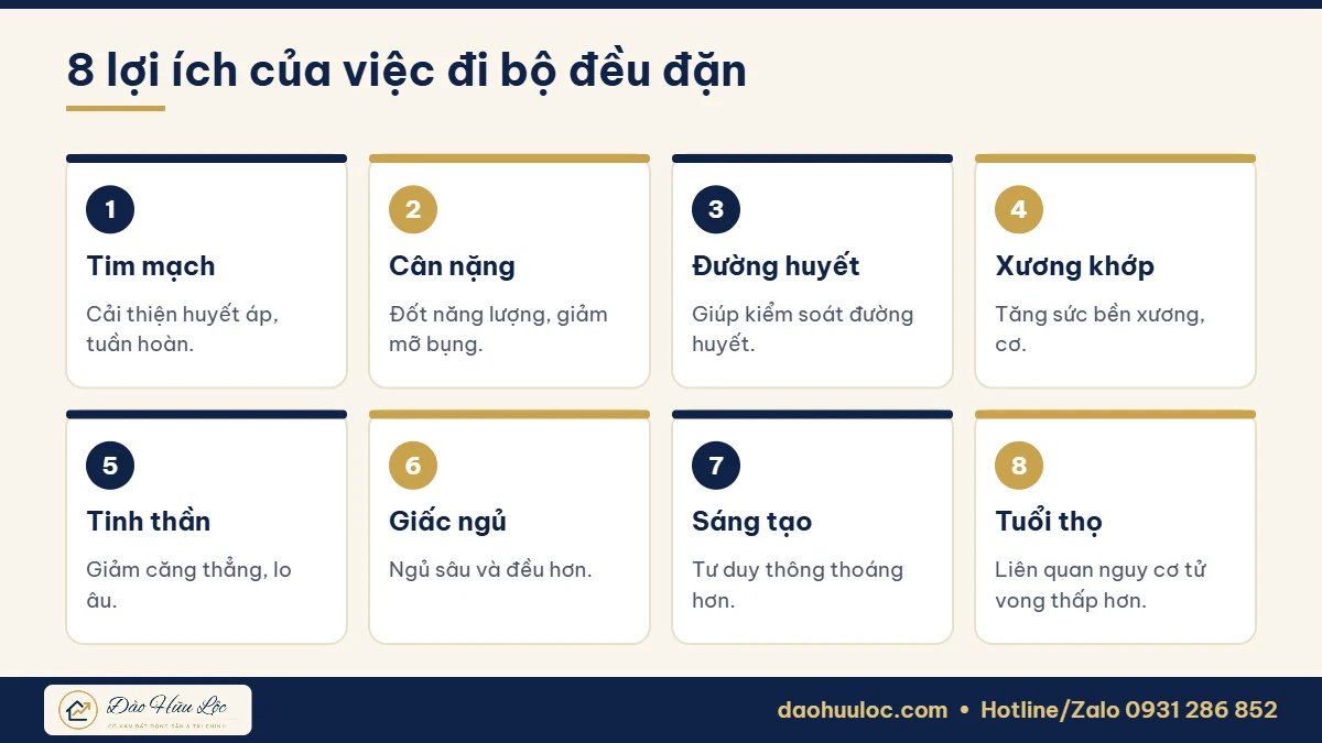 8 lợi ích của việc đi bộ