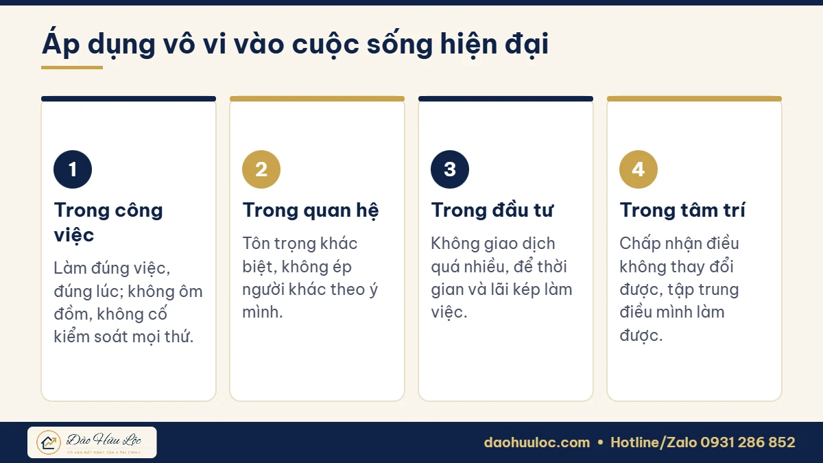 Áp dụng tinh thần vô vi vào cuộc sống