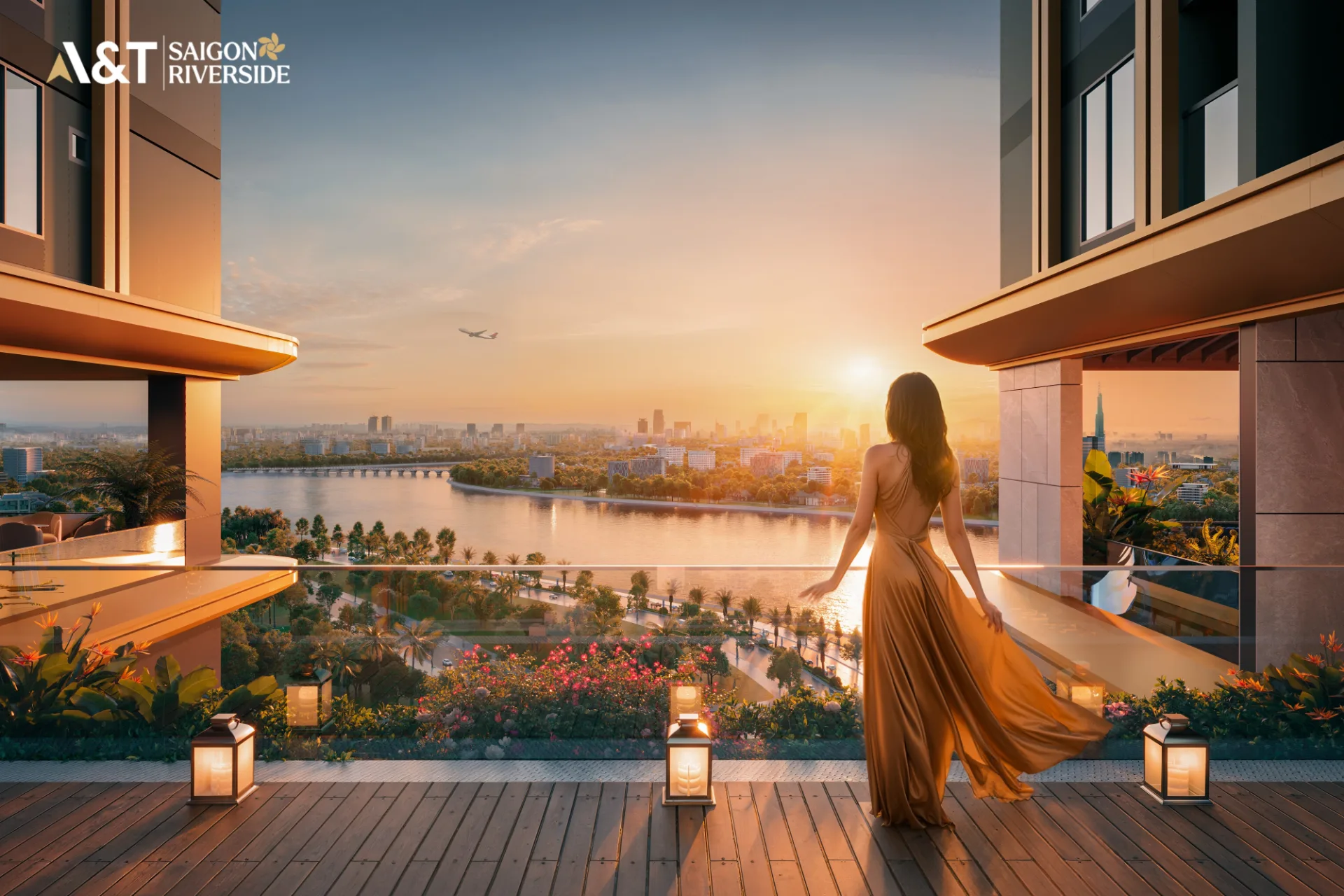 Sky Bridge tầng 21 A&T Saigon Riverside