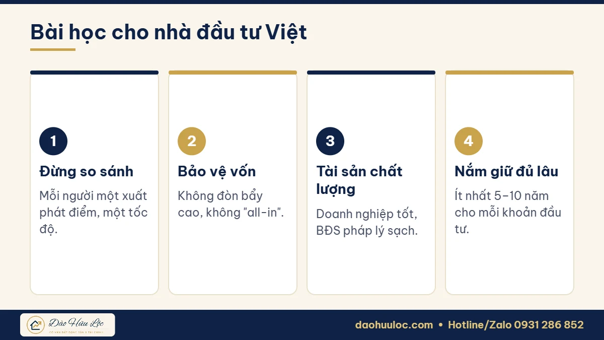 Bài học đầu tư chậm mà chắc cho nhà đầu tư Việt