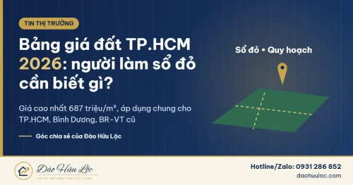 Bảng giá đất TP.HCM 2026 áp dụng từ 1/1/2026