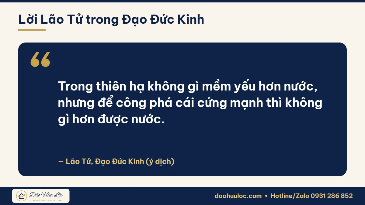 Câu nói của Lão Tử về nước