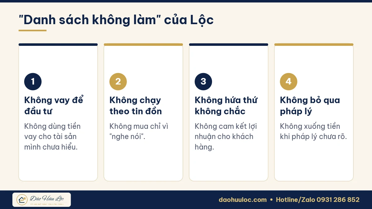 Danh sách những điều không làm trong kinh doanh và đầu tư