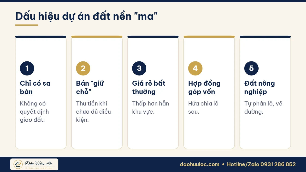 Dấu hiệu dự án đất nền ma
