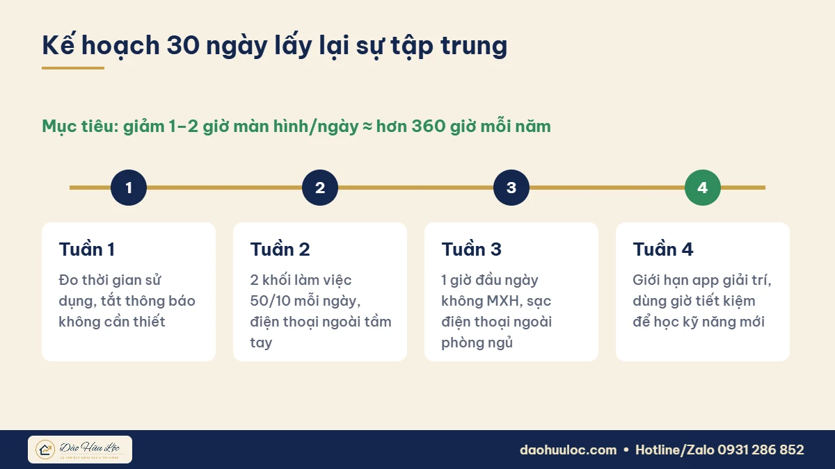 Kế hoạch 30 ngày lấy lại sự tập trung