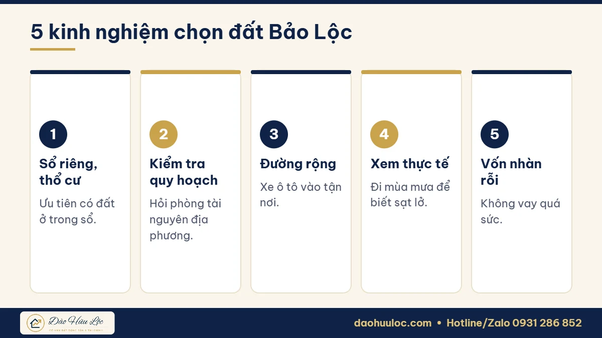 Kinh nghiệm chọn mua đất Bảo Lộc