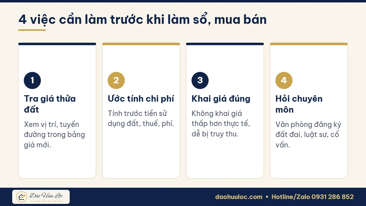 Lưu ý khi làm sổ đỏ và mua bán nhà đất năm 2026
