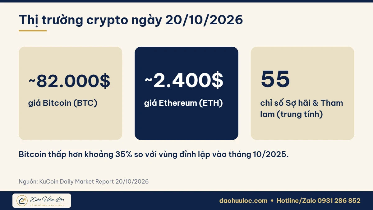 Giá Bitcoin, Ethereum tháng 10/2026