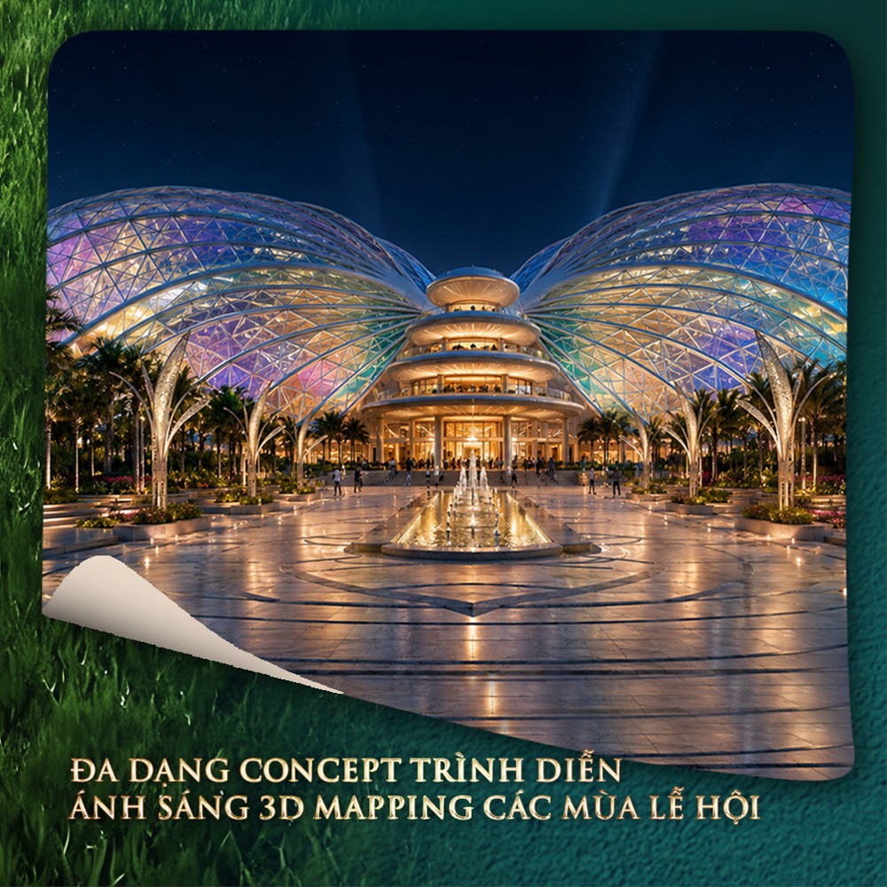 Vườn hoa mái kính Vinhomes Saigon Park